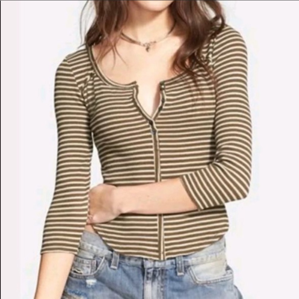 FREE PEOPLE • Stars and Stripes Thermal Top